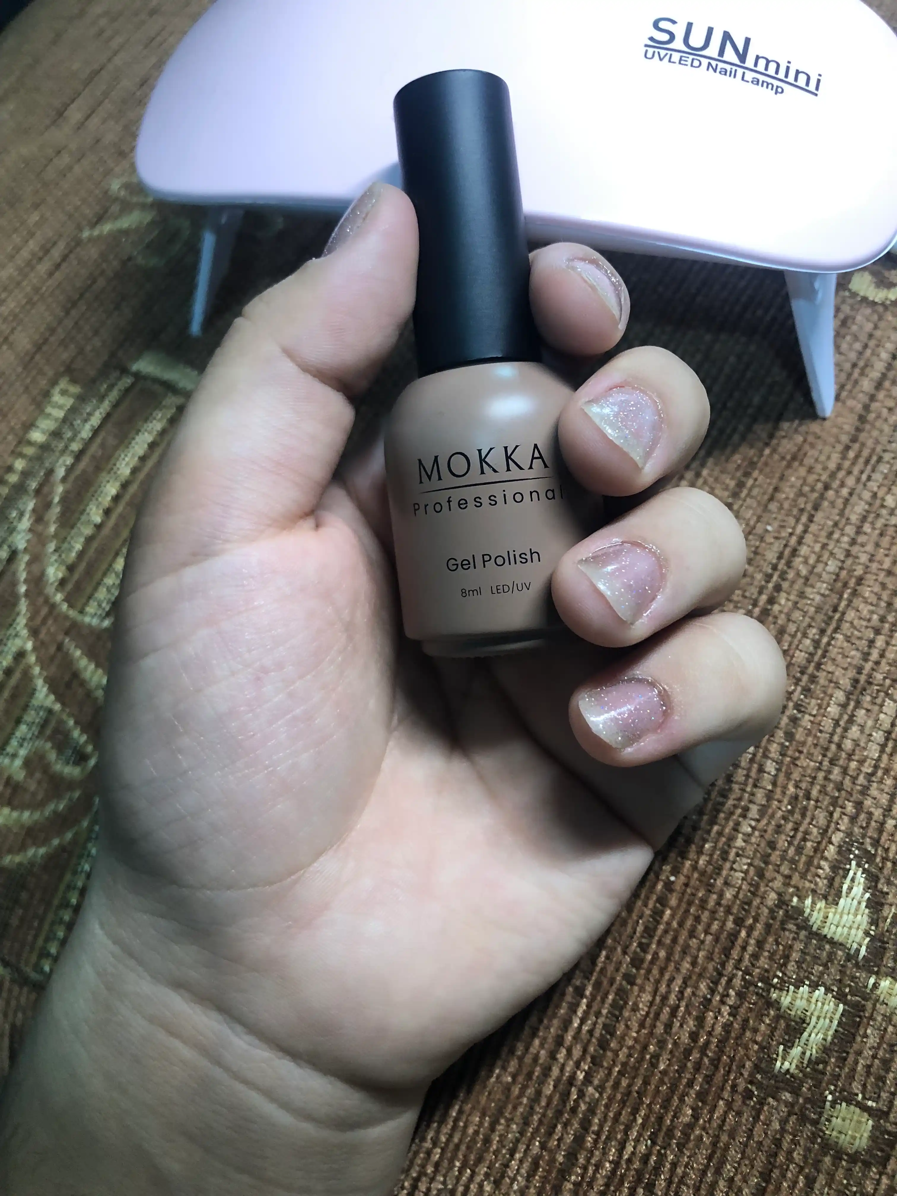 GALAXY MOKKA tirnoqlar uchun yorug‘lik qaytaruvchi gel-lak, 8 ml