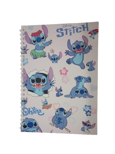 Блокнот Лило и Стич, Lilo & Stitch, А5, 40 страниц, на пружинке, мультфильм милый стиль — ТОЧКА-СТИЧ-БРОНЗ-точка