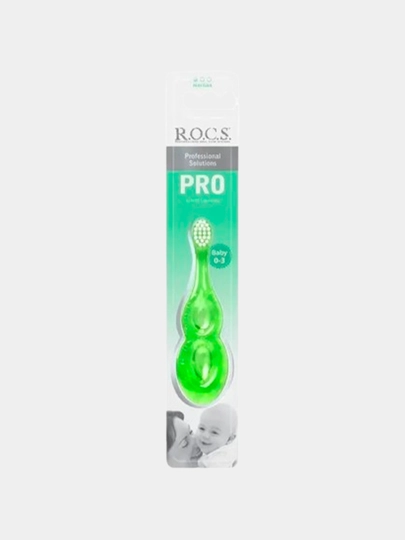Зубная щетка "R.O.C.S.PRO Baby для детей от 0 до 3 лет" (Зеленый)