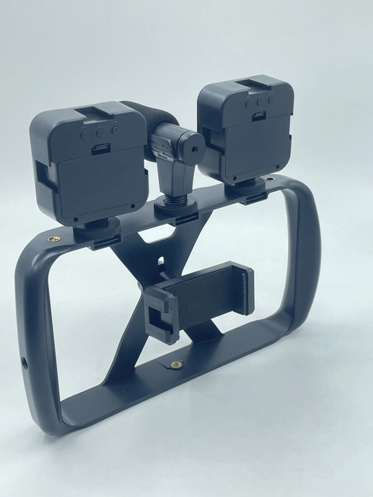 Smartfon tripod to'plami, stabilizator qafasi, 2 ta LED yoritgich, mikrofon