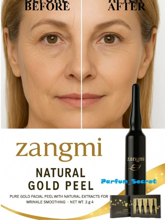 Крем пилинг Zangmi Natural Gold с микроиглами в форме шприца и с помощью водорослей