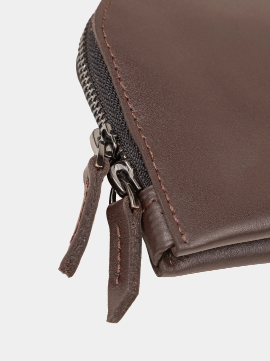 Zipper, portmone, molniyali hamyon, tabiiy charm, 21×10 sm