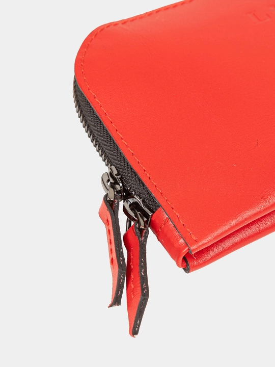 Zipper, portmone, molniyali hamyon, tabiiy charm, 21×10 sm