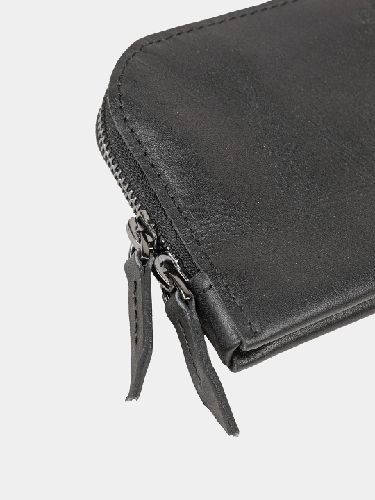 Zipper, portmone, molniyali hamyon, tabiiy charm, 21×10 sm