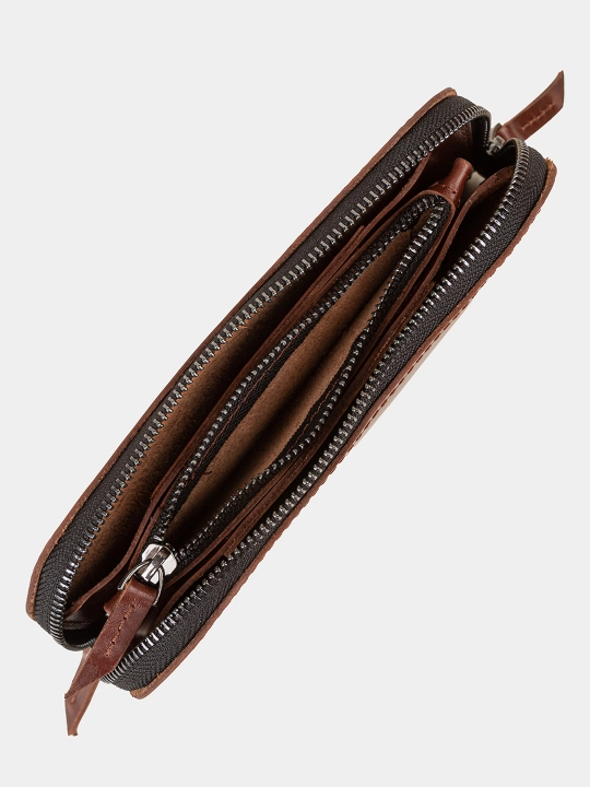 Zipper, portmone, molniyali hamyon, tabiiy charm, 21×10 sm - 