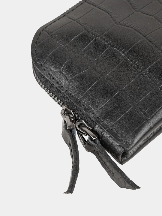 Zipper, portmone, molniyali hamyon, tabiiy charm, 21×10 sm - 