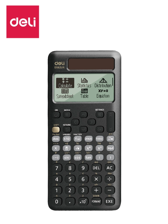 Kalkulyator muhandisi. 10+2razr. 562f (qora) ED562UR Deli, 562-UR-ED - 