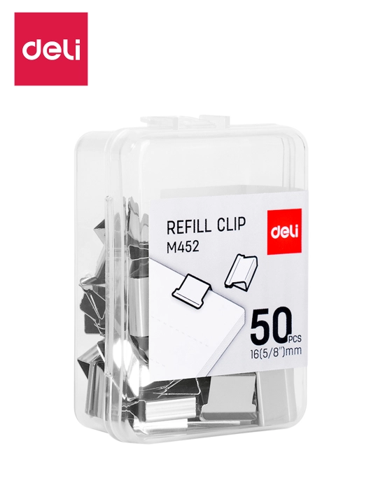 Зажимы для клиппера 16мм 40л 50шт EM452 Deli, 452-EM - 