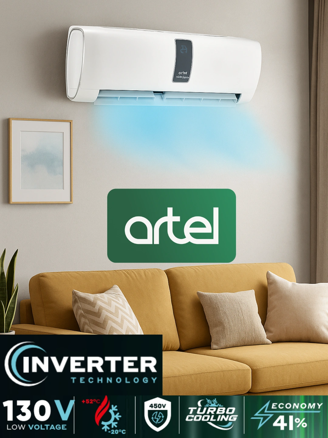 Кондиционер Artel Grand Hyper Inverter 9/12/18 за 4937200 сум со скидкой 3%. Uzum Market