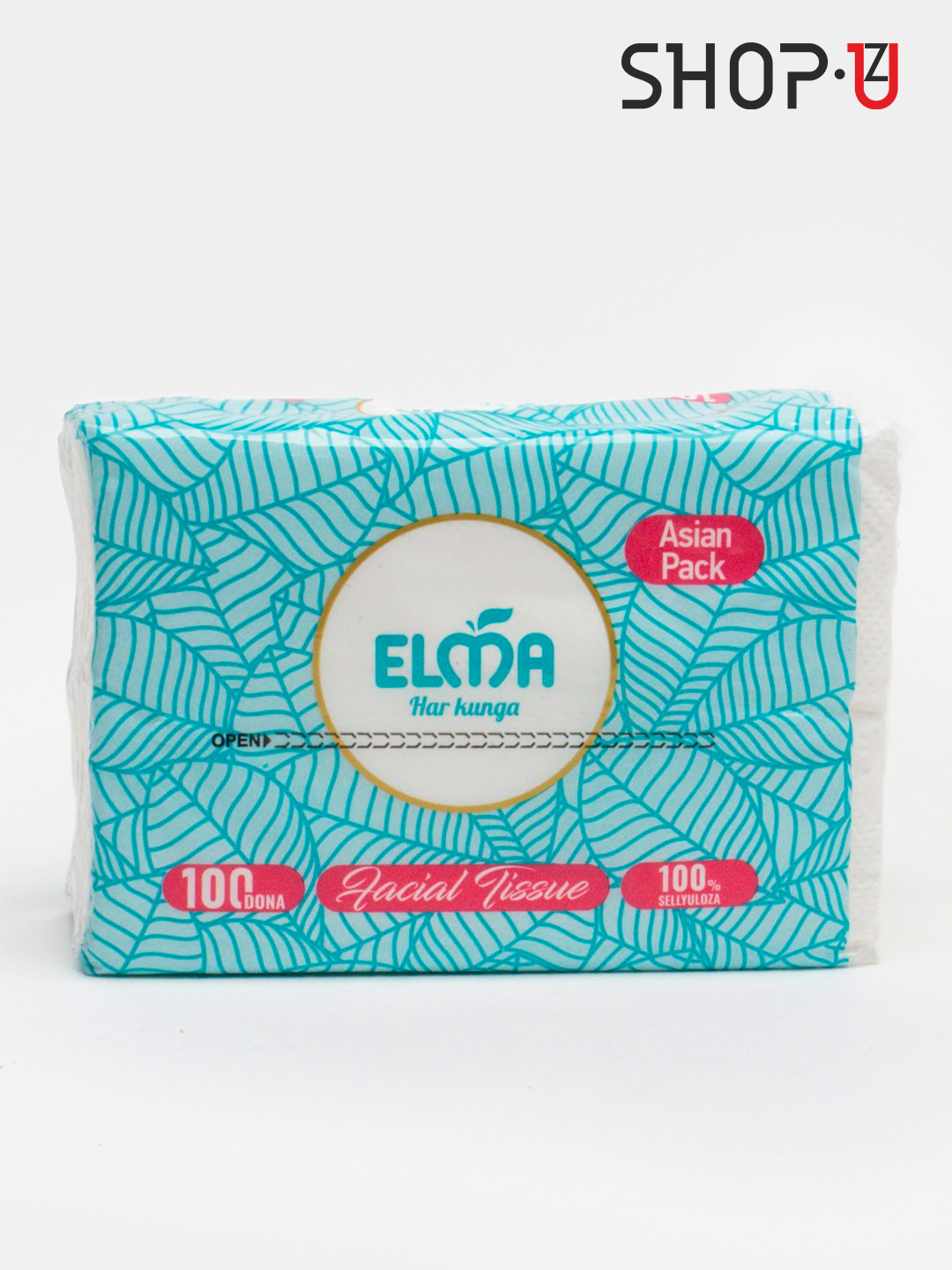 Salfetkalar Elma V Asian Pack dispenser uchun, 100 dona, 14*19 sm