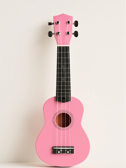 Укулеле с чехлом — GUIT-UKULELE-РОЗОВ