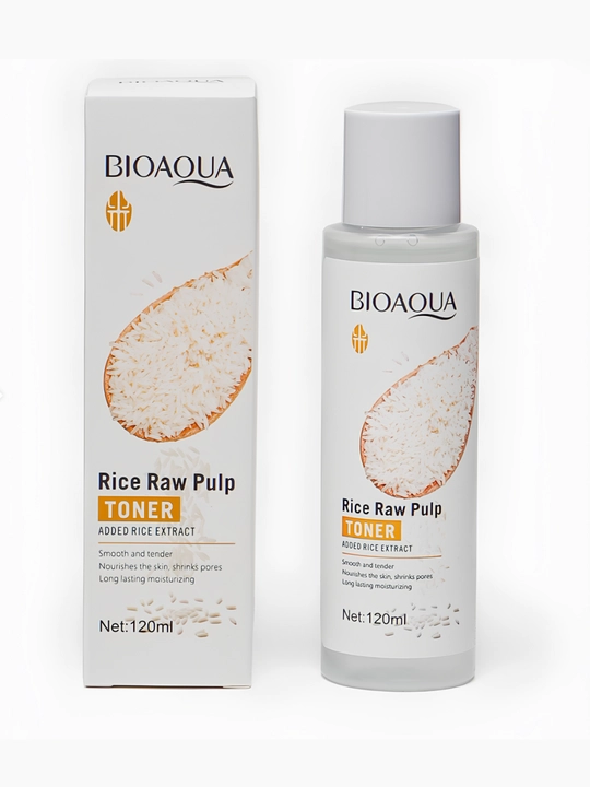 Увлажняющий тонер для лица Bioaqua Rice RAW Pulp, с экстрактом белого риса, 120 мл