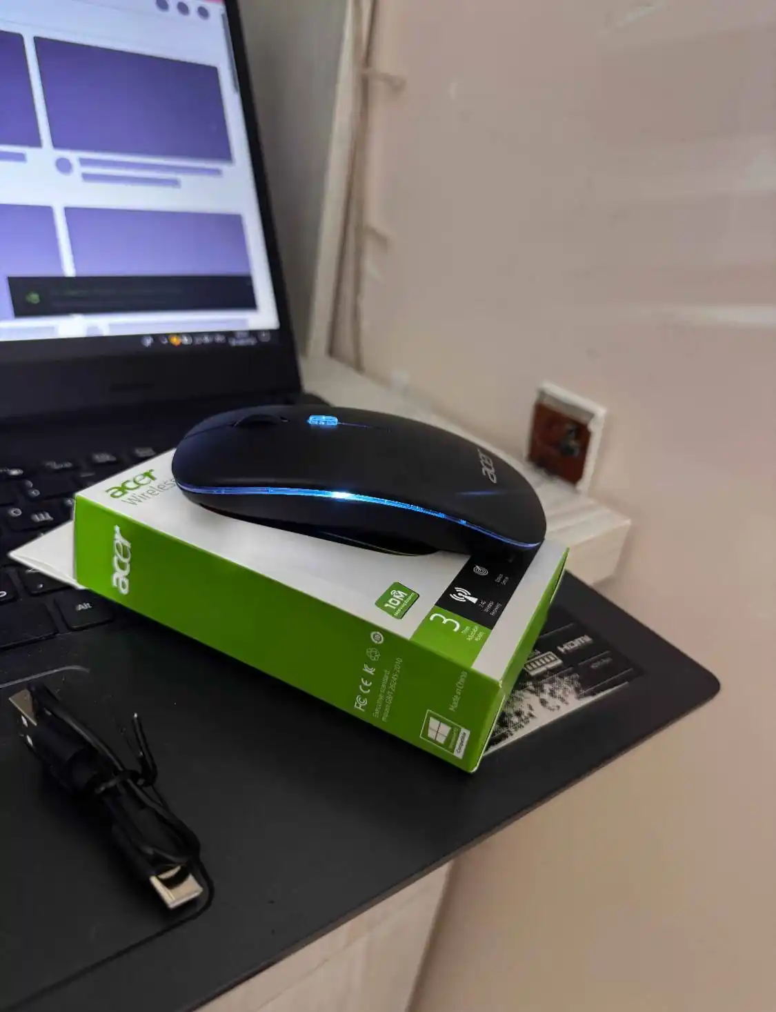 Kompyuter,noutbuk,planshet,telefon uchun simsiz smart sichqoncha,shovqinsiz,RGB yoritgichl