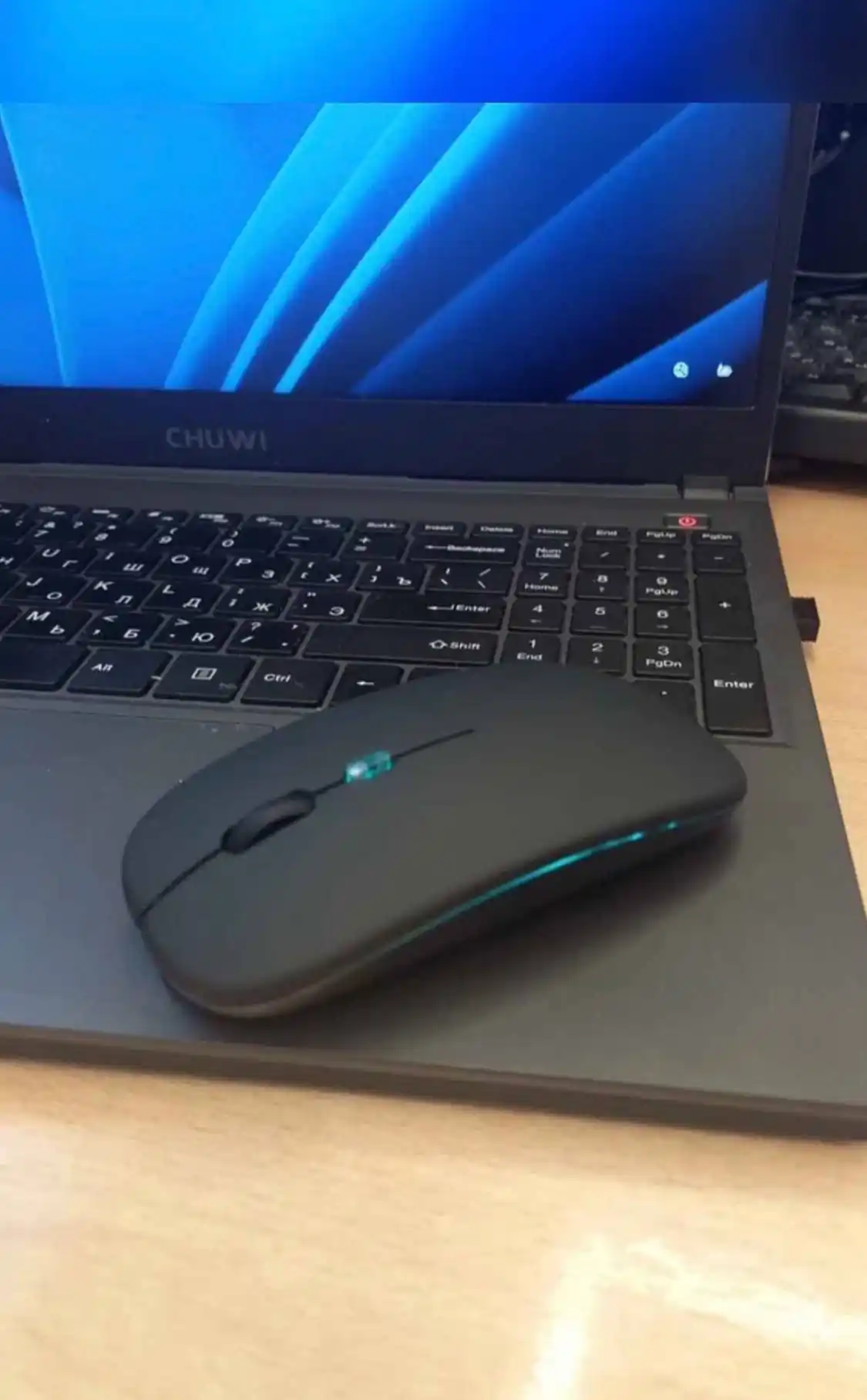 Kompyuter,noutbuk,planshet,telefon uchun simsiz smart sichqoncha,shovqinsiz,RGB yoritgichl