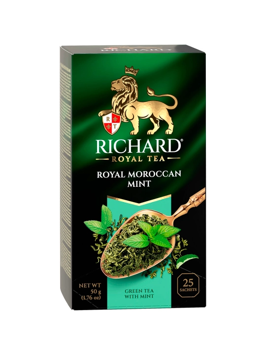 Richard "Royal Moroccan Mint" choyi, yashil, xushbo‘y, 25 sashetx2 g - 