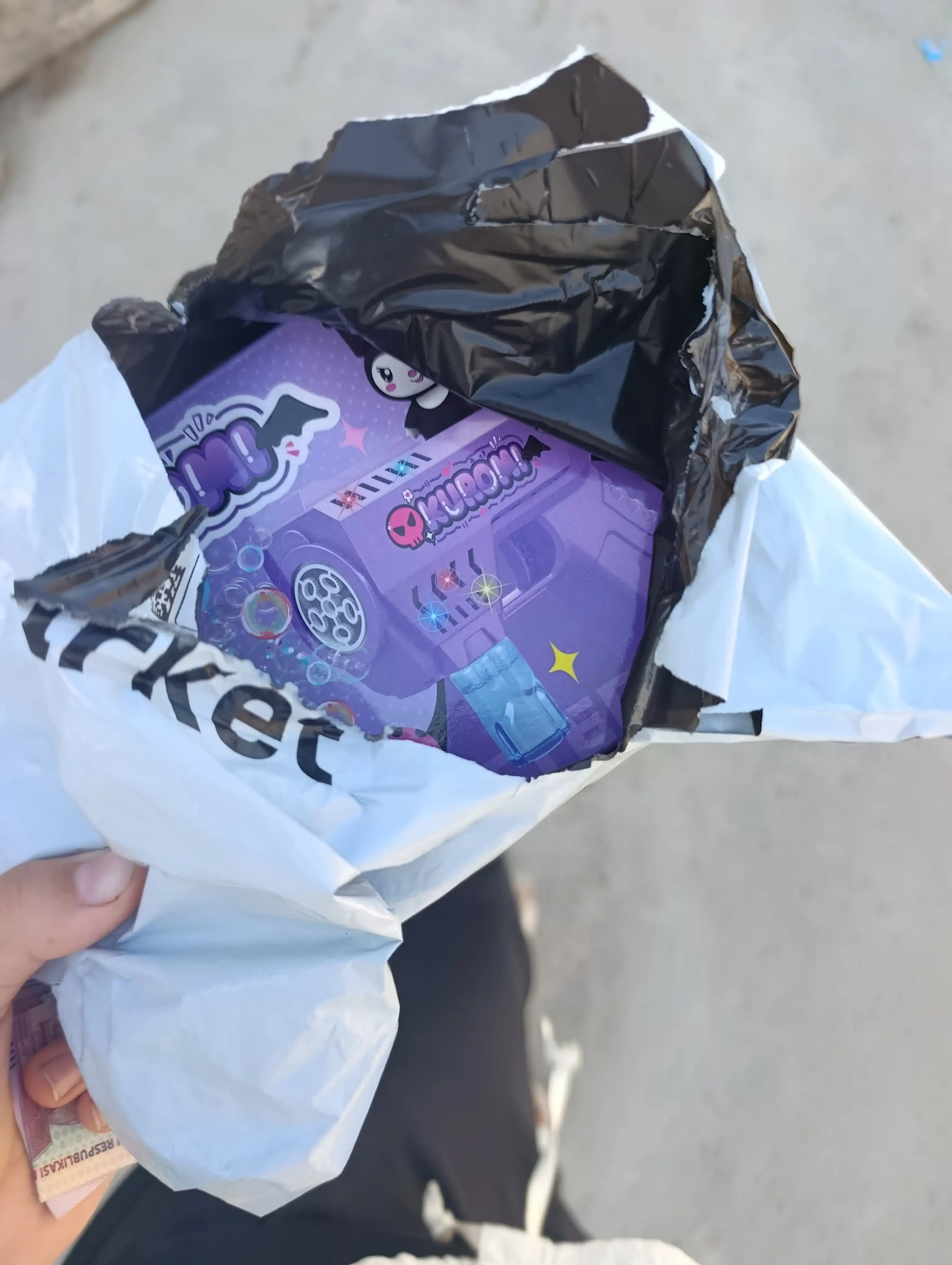 Sovun pufaklari generatori bolalar uchun, batareyali BUBBLE GUN