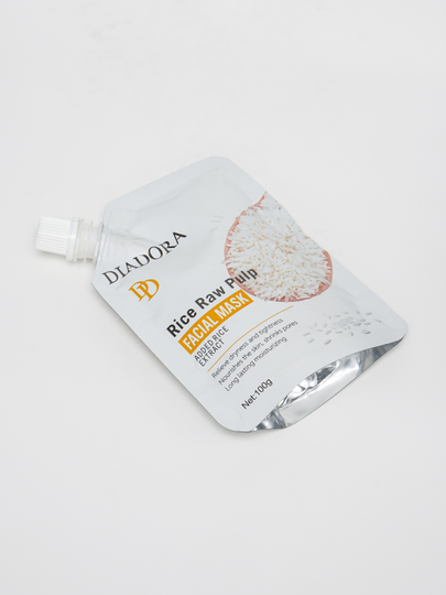 Bioaqua Rice Raw Pulp маска для лица, 100 г — увлажняющая, питательная и осветляющая