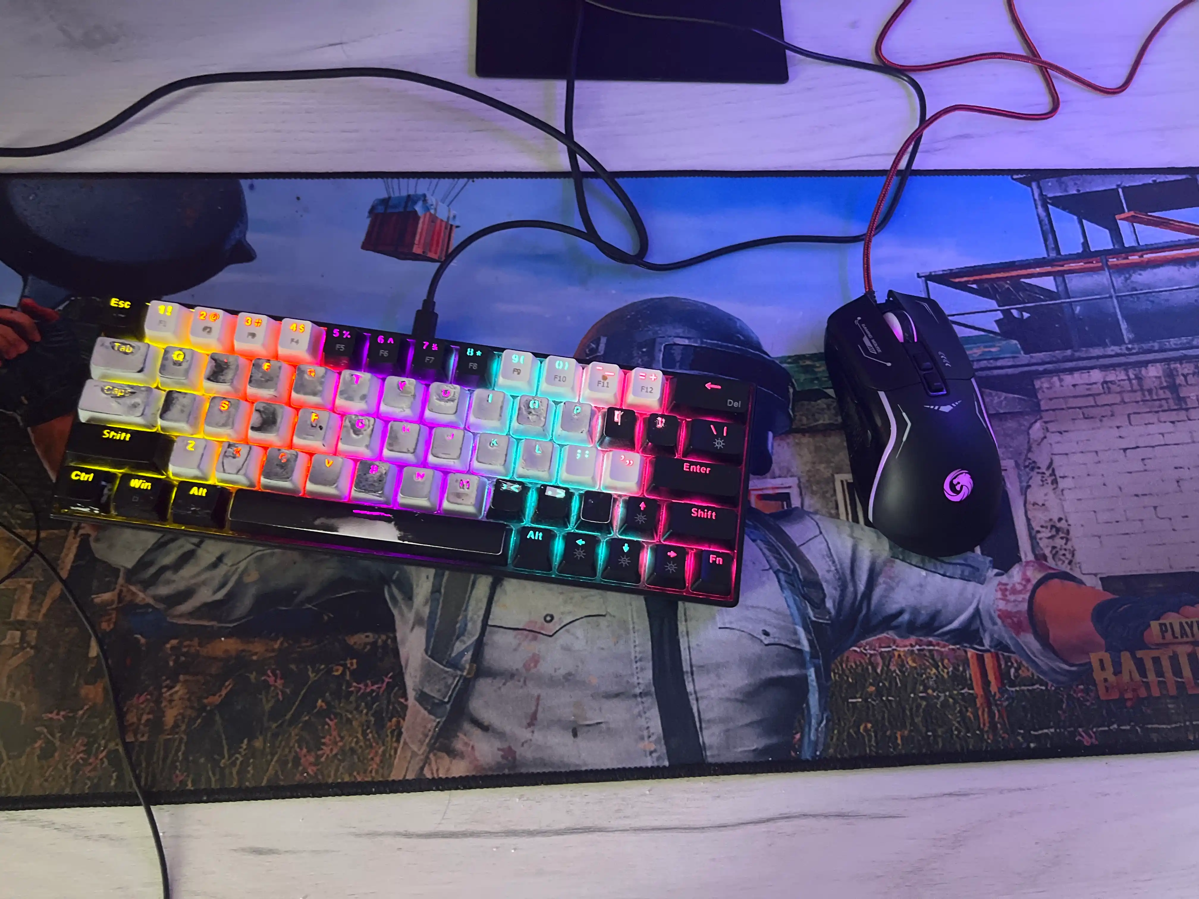 Mexanik Klaviatura AJAZZ AK680, Simli USB Type-C, Mini 68 Tugmali, Hot-Swap, RGB, Oyin