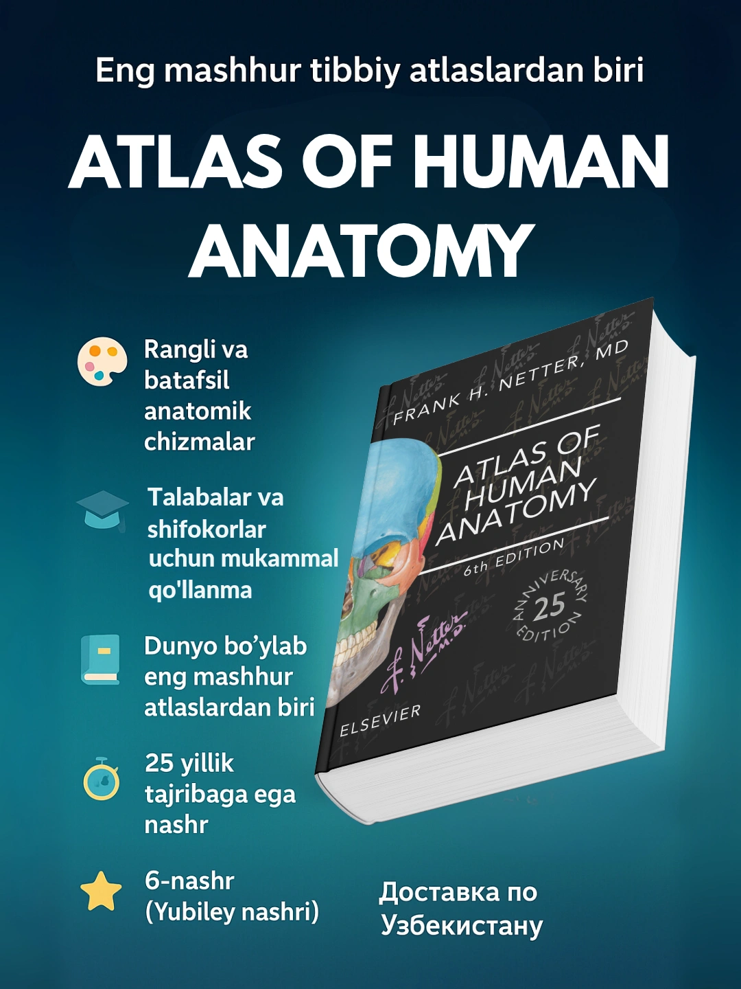 Книга медицины, Атлас анатомии человека, Atlas of Human Anatomy