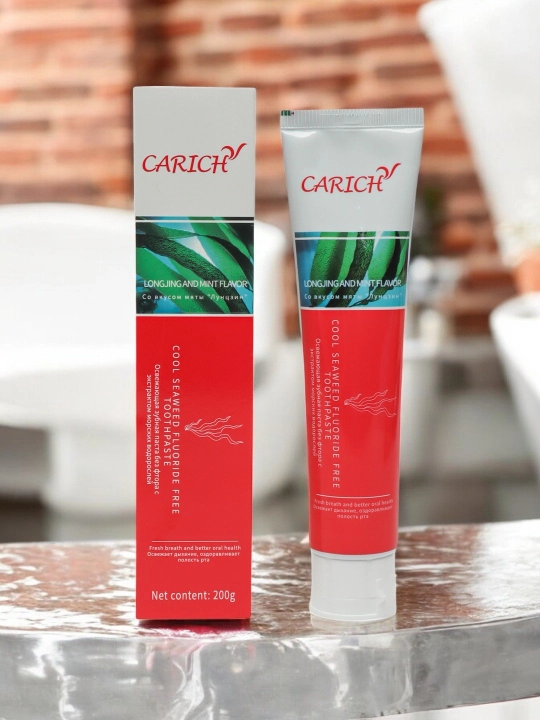 Carich, tetiklantiruvchi tish pastasi, dengiz o'tlari, floridsiz, Greenleaf - 