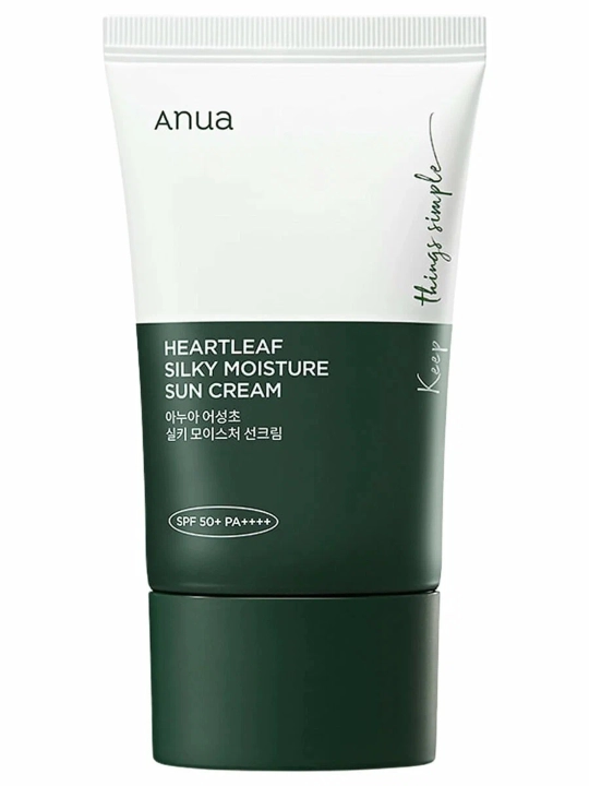 Anua Heartleaf Silky Moisture quyoshdan himoya kremi, 50 ml, SPF 50 +++
