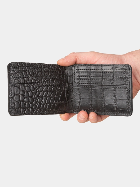 Erkaklar uchun tabiiy charmdan tikilgan turli rangdagi 22 × 12 × 9 sm li hamyon