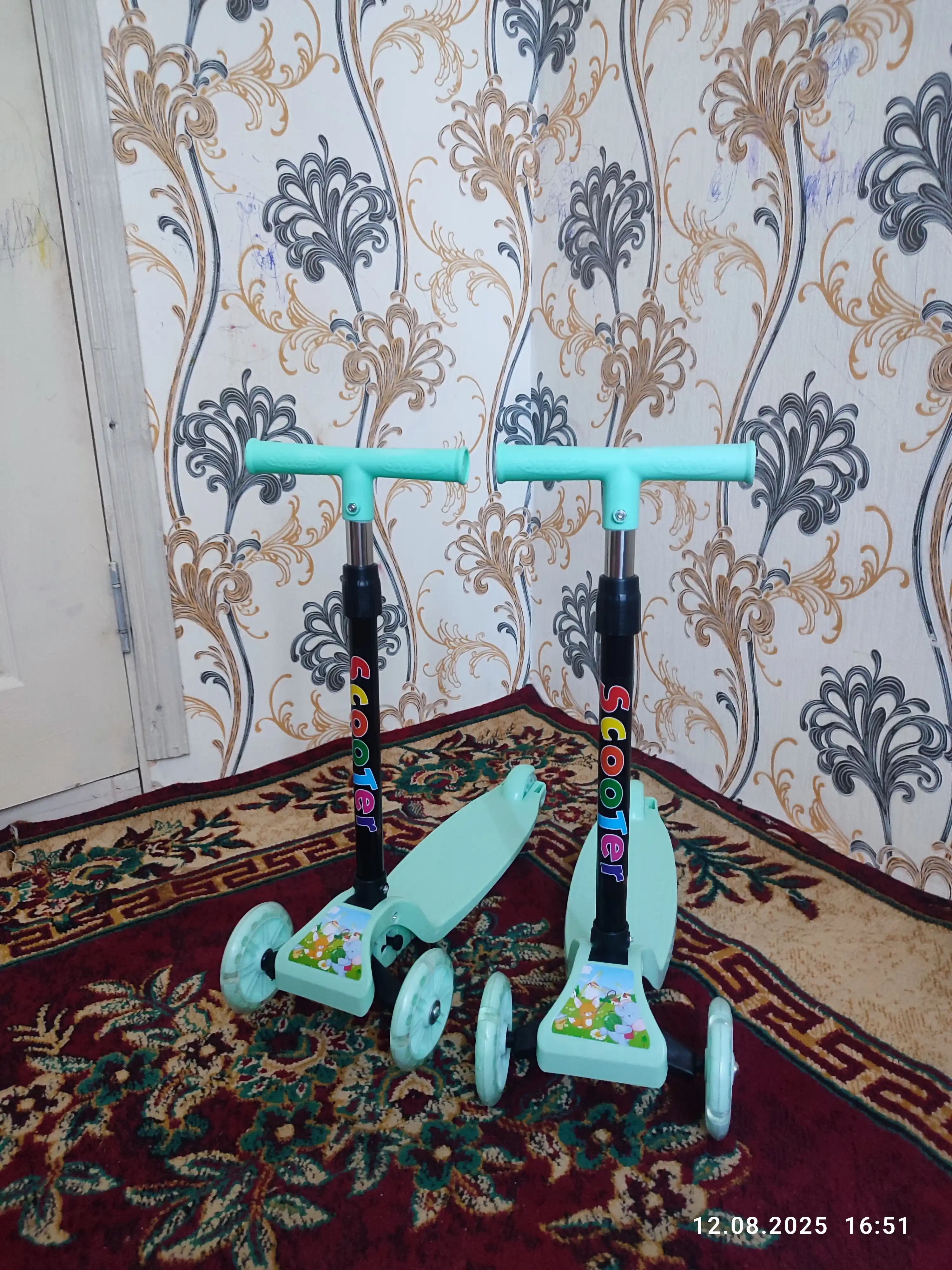 Самокат для детей, детский самокат, 3х колёсный, для девочек и мальчиков
