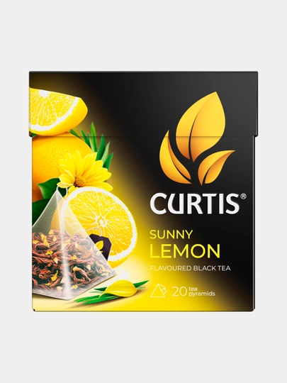 Чай Curtis "Sunny Lemon"/"Санни Лемон" черн.аром.пакет 20х1,7г пирамидка — DANIHA-DFCVM12