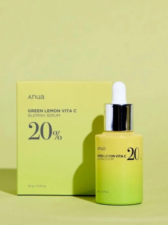 Sitrus ekstraktli yuz uchun tiniqlashtiruvchi zardob ANUA Green Lemon Vitamin C