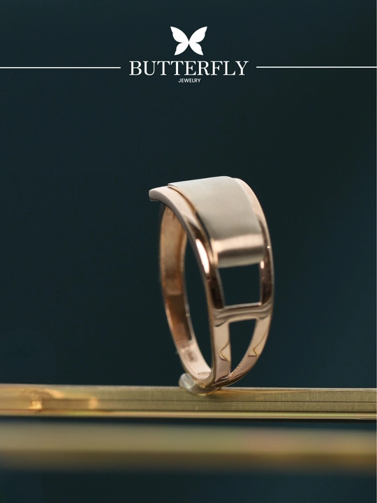 Ayollar uchun oltin uzuk va zirak to'plam, 5.24gr, B39K model, tilla 585 proba, BUTTERFLY GOLD