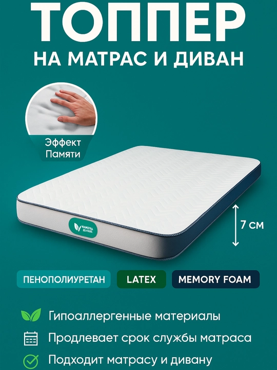 Топпер для матраса, кровати и дивана Softsleep Company