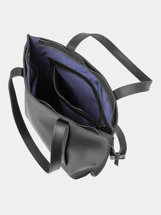 Ayollar uchun tabiiy charmdan shopper sumka, turli ranglarda, 43×31 sm