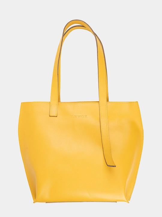 Ayollar uchun tabiiy charmdan shopper sumka, turli ranglarda, 43×31 sm