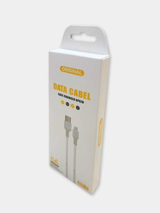 Silikon kabel Lightning 6A, tezkor quvvatlash, uzunligi 1 m