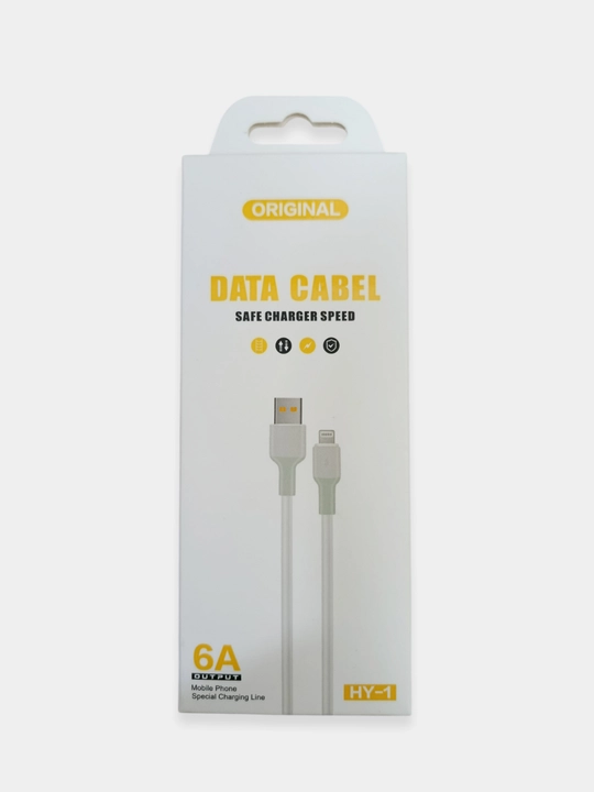 Silikon kabel Lightning 6A, tezkor quvvatlash, uzunligi 1 m