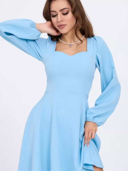 Платье женское, c длинным рукавом, классическое, офисное