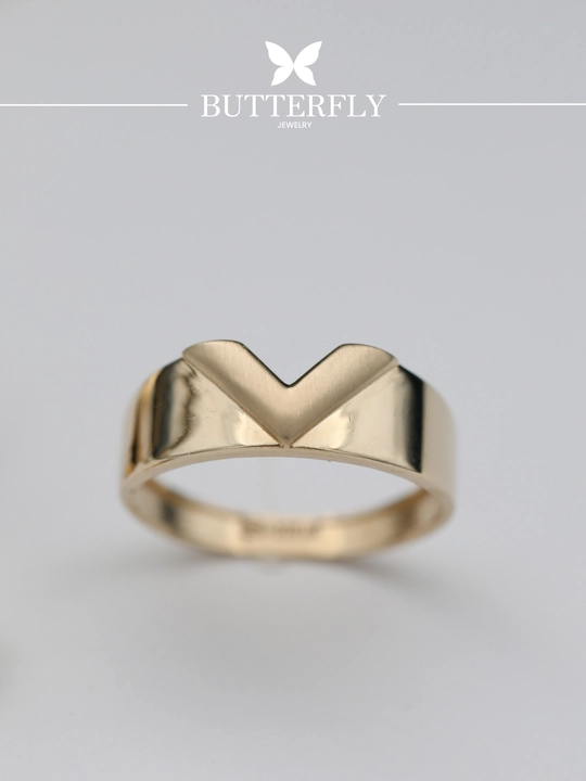 Золотое кольцо и серги комплект, 5.27 г, модель B48K,золото 585 пробы, BUTTERFLY GOLD