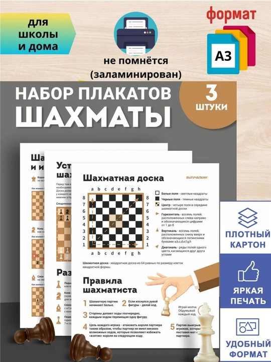Набор плакатов, шахматы - 