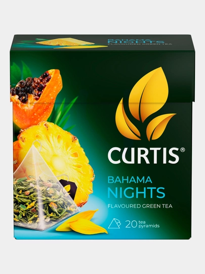 Чай Curtis "Bahama Nights"/"Багама Найтс" зел.пакет 20х1,7г пирамидка — DANIHA-DFCVM11