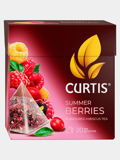 Чайный напиток Curtis "Summer Berries"/"Саммер Беррис" фрукт-трав.пакет 20x1,7г пирамидка — DANIHA-DFCVM14