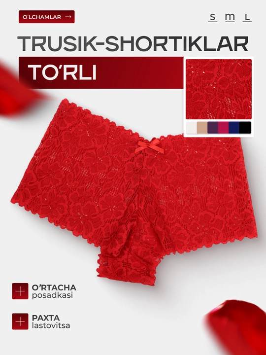 Ayollar to‘rli trusiklari Kioko, ayollar trusiklari shortiklari, tursik ayollar uchun - 