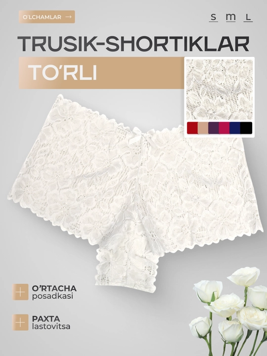 Ayollar to‘rli trusiklari Kioko, ayollar trusiklari shortiklari, tursik ayollar uchun - 