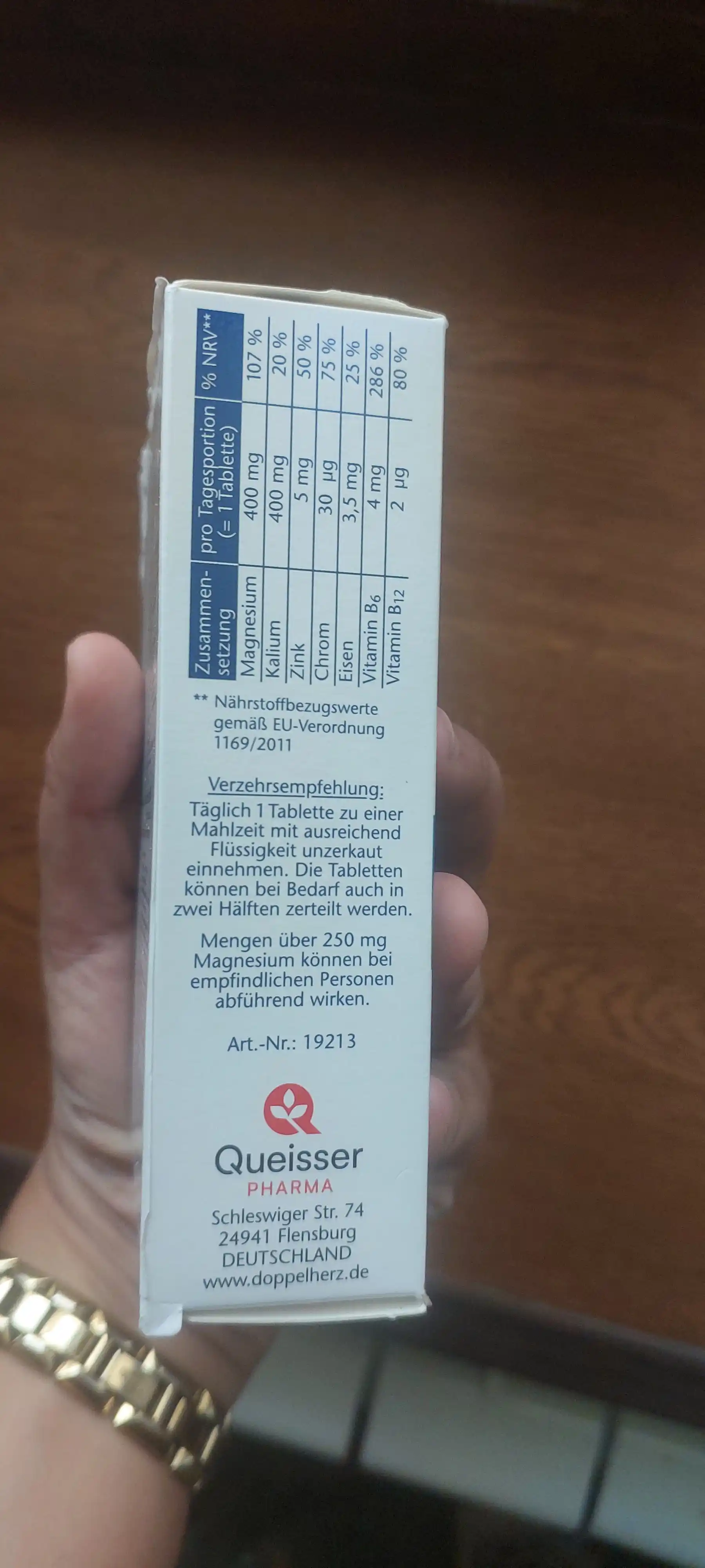 Doppelgerz Aktiv Magniy + Kaliy, 400 tabletkalar №30