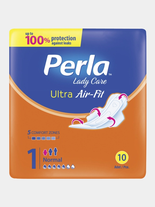Женское гигиеническое средство PERLA ULTRA AIR-FIT NORMAL (KISA) 10 шт - 