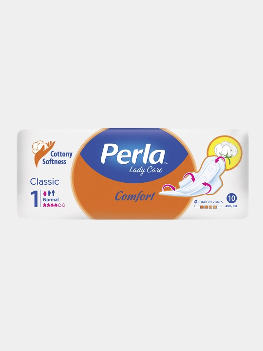 Женское гигиеническое средство PERLA CLASSIC COMFORT NORMAL (KISA) 10 шт - 