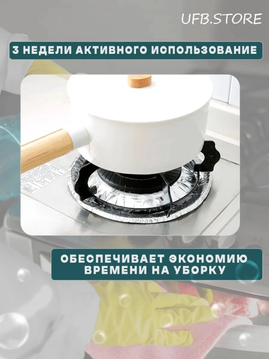 Gaz plita konforkasi uchun folgali himoya podnosi
