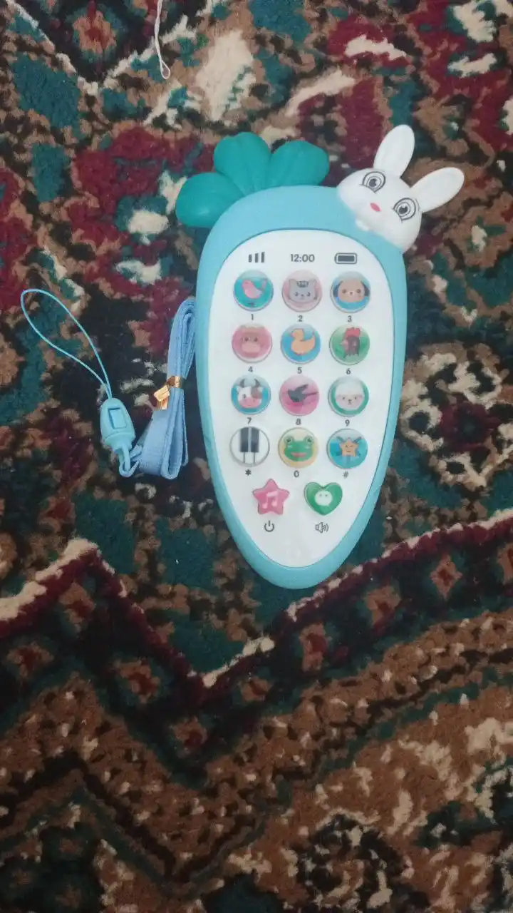 6 oylik va undan katta bolalar uchun yorug‘lik, tovushlar va ohanglar bilan jihozlangan musiqiy rivojlantiruvchi telefon