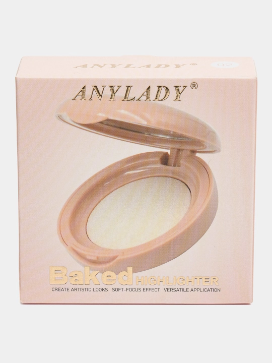 Хайлайтер AnyLady, запеченный, для лица и тела, сухой, с блестками, для макияжа, рассыпчатый - 