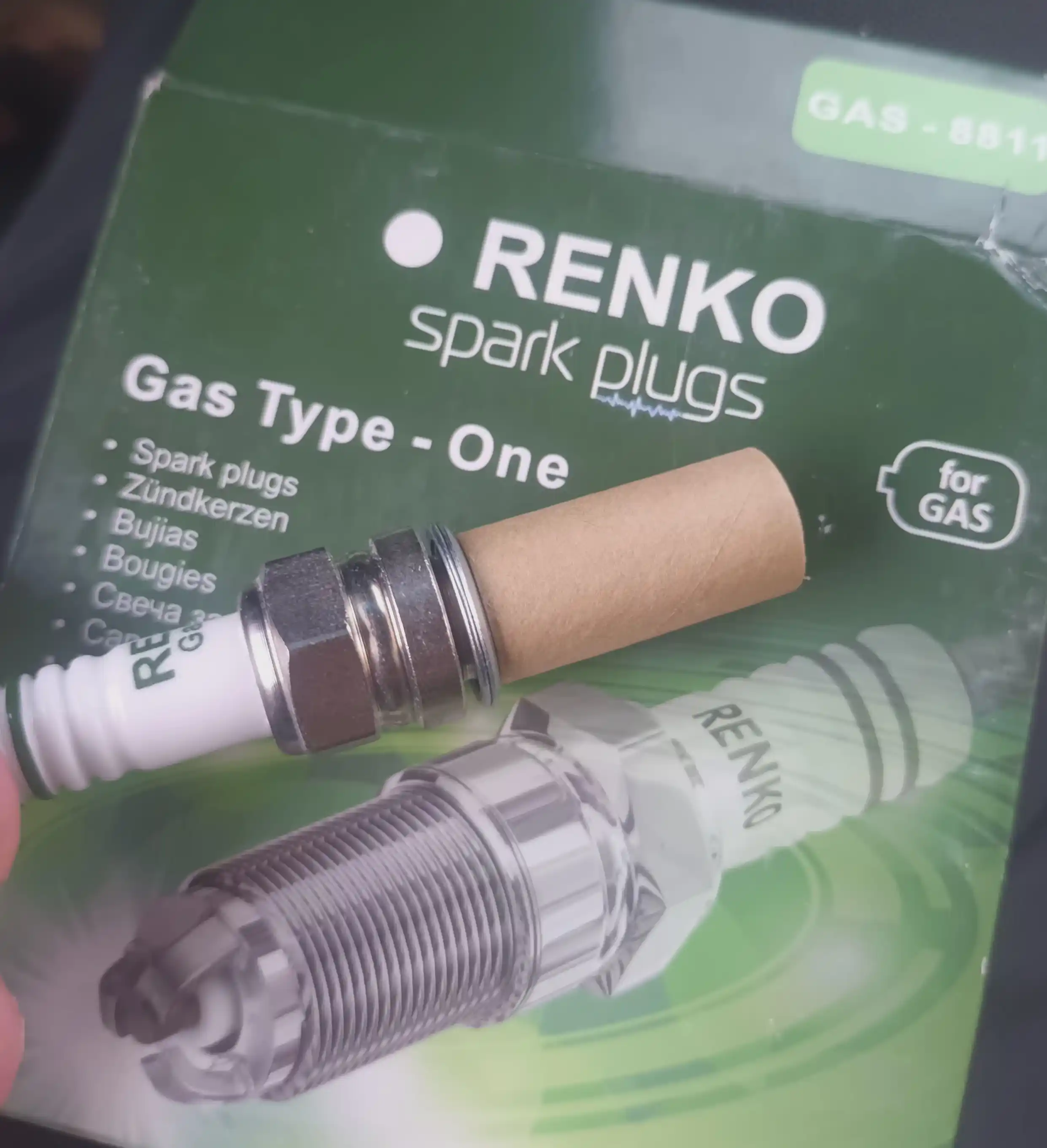 O't oldirish svechasi RENKO, 3-kontaktli GAS Gentra, Spark, Cobolt, Nexia3 avtolar uchun