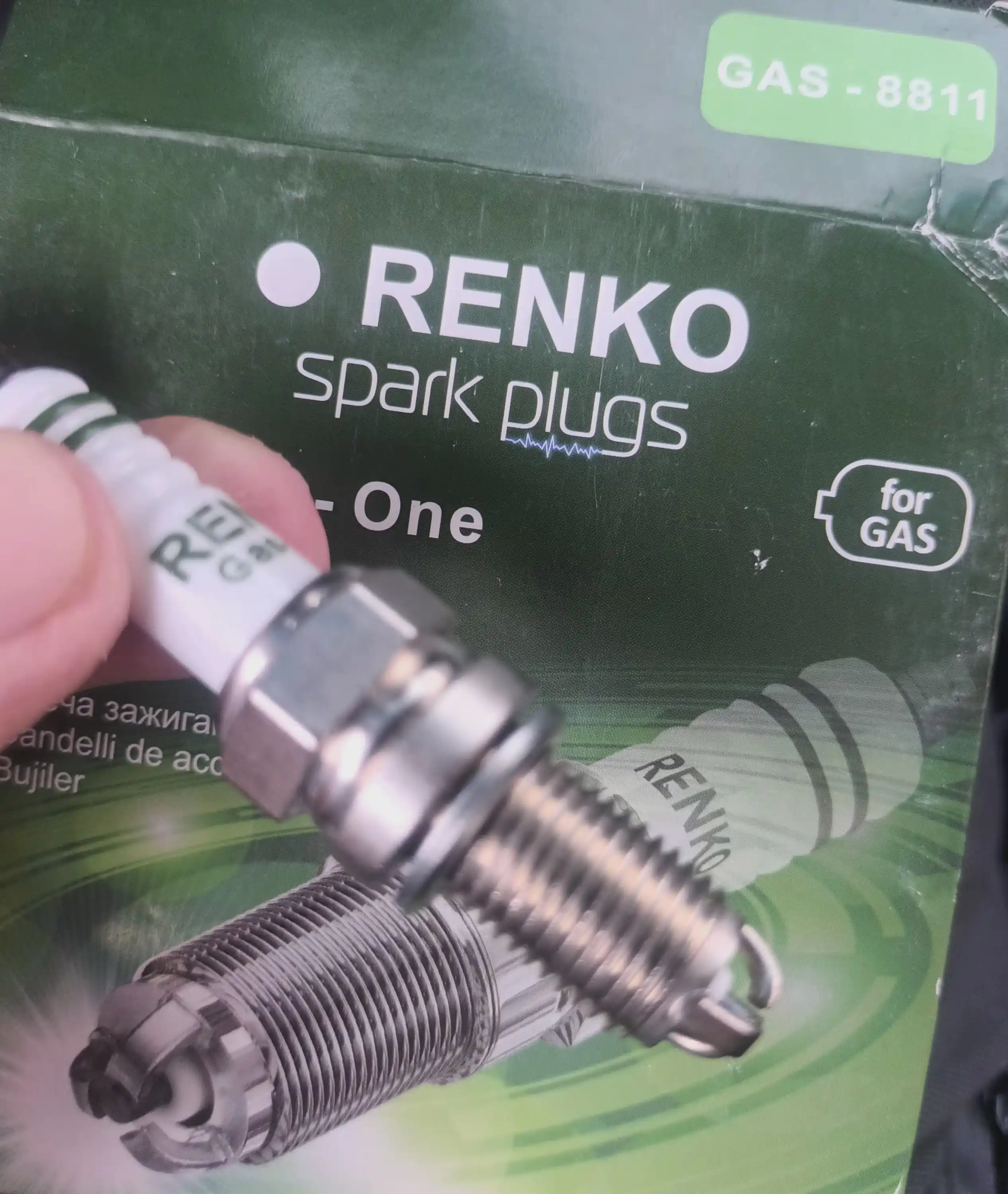 O't oldirish svechasi RENKO, 3-kontaktli GAS Gentra, Spark, Cobolt, Nexia3 avtolar uchun